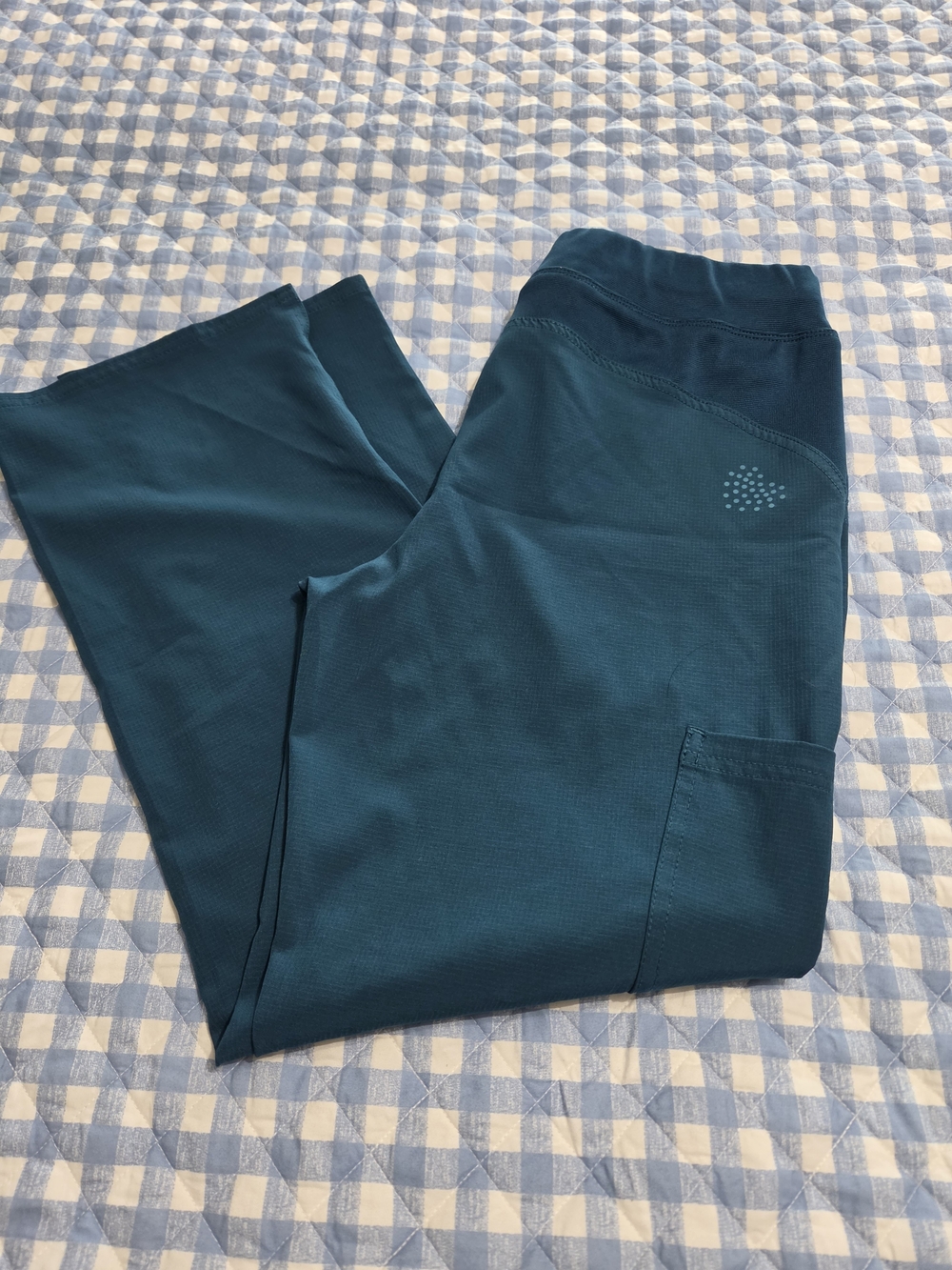 Teal Activewear Scrub Pants  with Side Pocket